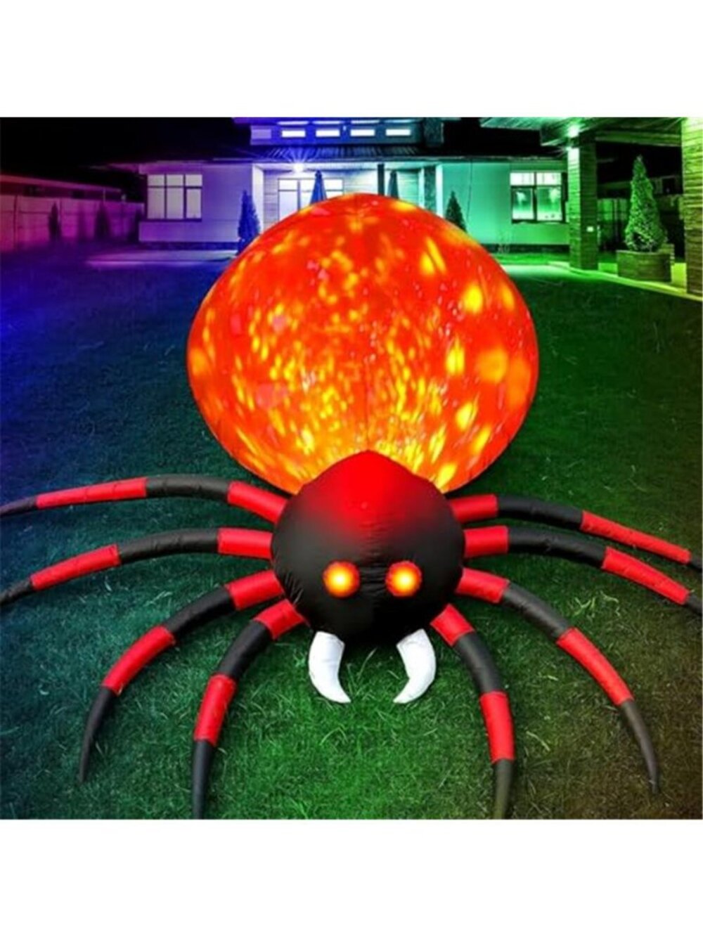 10FT Halloween Inflatables Spider Outdoor Decoration for Yard, Giant Blow Up